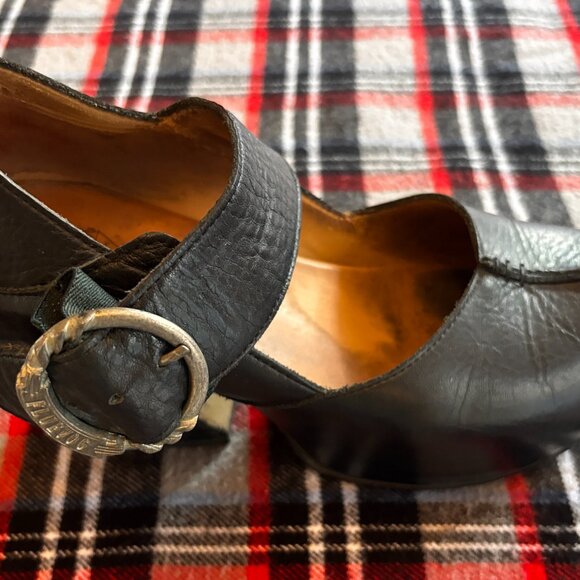 John Fluevog PREPARE LEADER PLATFORM BLACK LEATHER MARY JANES  Orig $429 Size 7 - Picture 7 of 11